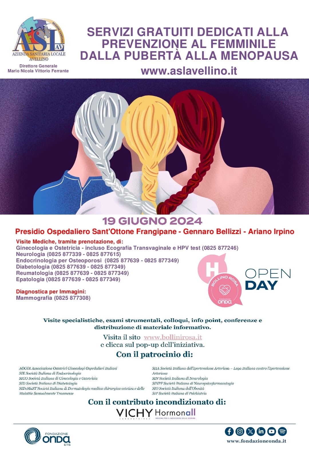 Locandina Giornata di Prevenzione Fondazione Onda