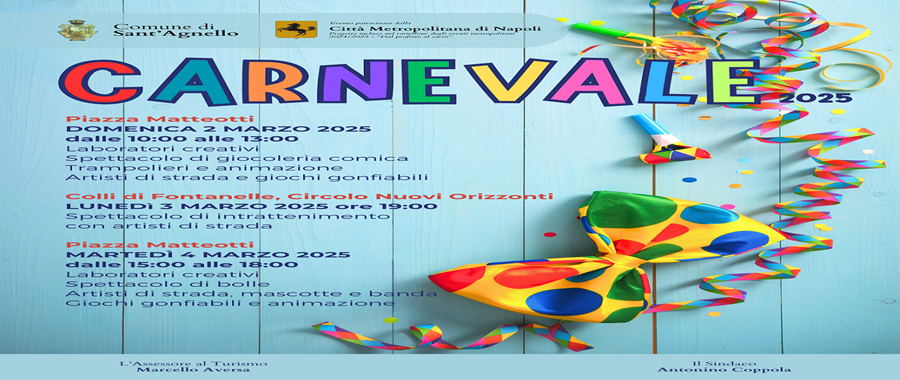 Carnevale 2025 Sant'Agnello - locandina