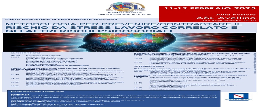 Locandina Corso Stress Lavoro Correlato 2025