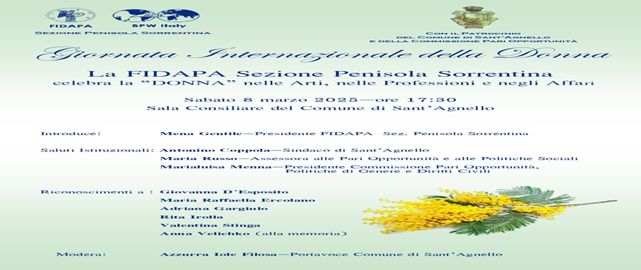 Locandina Giornata internazionale delle Donne 2025 FIDAPA