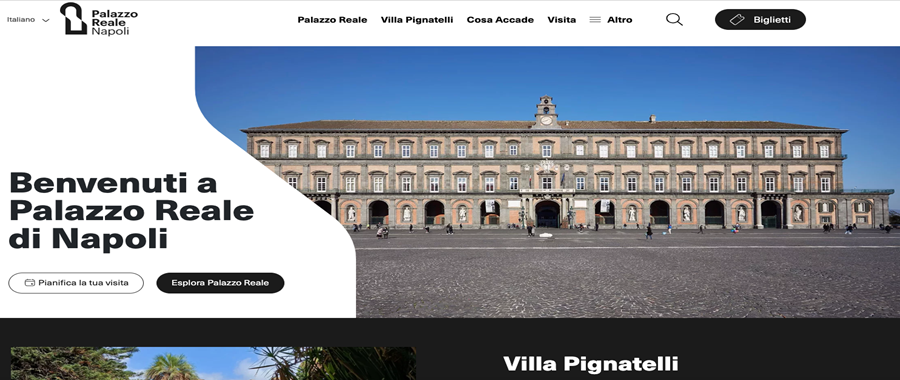 nuovo sito Palazzo Reale  e Villa Pignatelli