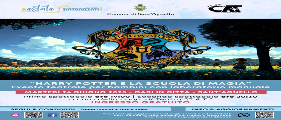 Locandina Harry Potter e la scuola di magia - Sant'Agnello