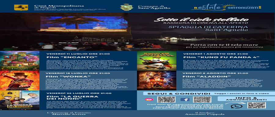 Cinema all'aperto Sant'Agnello - Sotto il cielo stellato 2025
