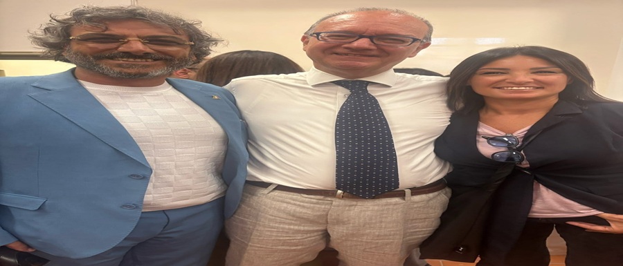 Foto Valditara con Picone e Iaverone