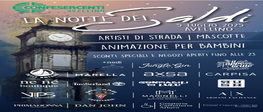 Locandina Notte dei saldi 2025