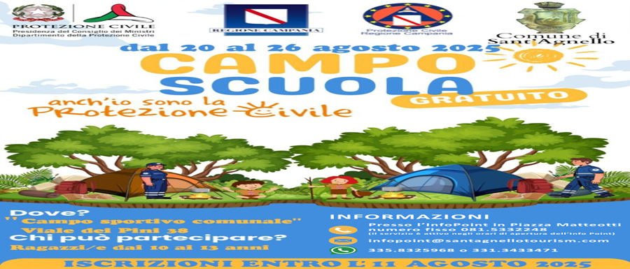 Campo Scuola Protezione Civile 2025 Sant'Agnello