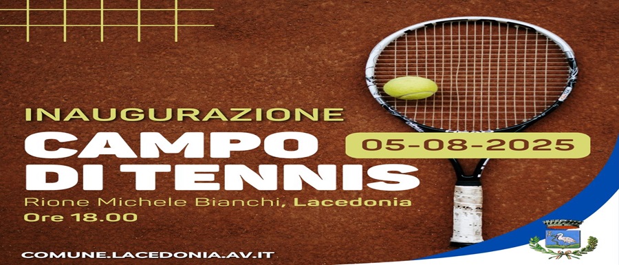 comune di Lacedonia inaugurazione campo di tennis