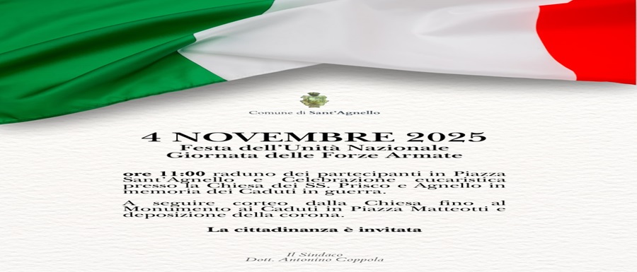 Manifesto 4 novembre 2025 Sant'Agnello