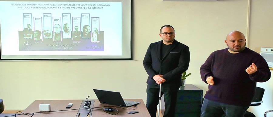 A Sinistra Angelo Bilotti, Quality Process Manager Chanel - A Destra Gianni Rocco CEO NEON Business Evolution Agency