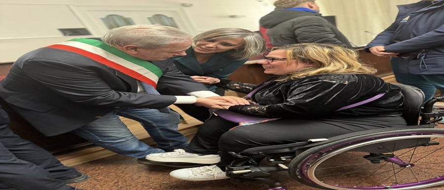 Assessore Vincenzo Mazzetti e Marta Russo