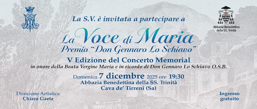 Invito V Edizione La Voce di Maria Premio Don Gennaro Lo Schiavo