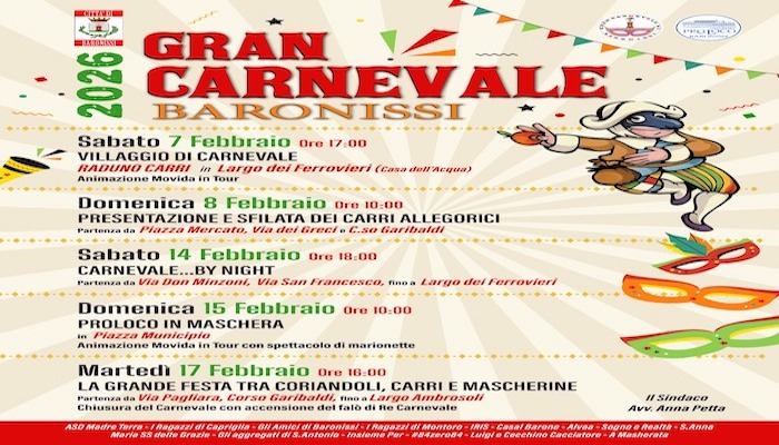 Gran Carnevale Baronissi 2026