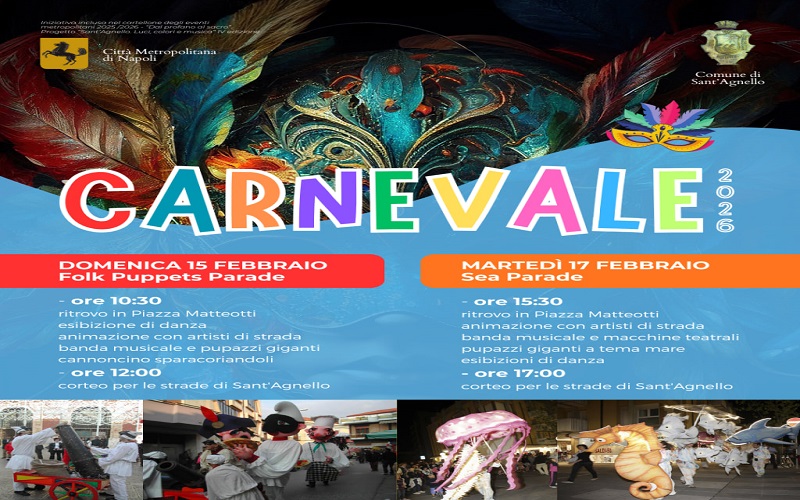 Locandina Carnevale Sant'Agnello 2026