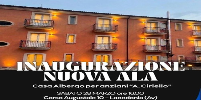 Comune di Lacedonia locandina inaugurazione nuova ala
