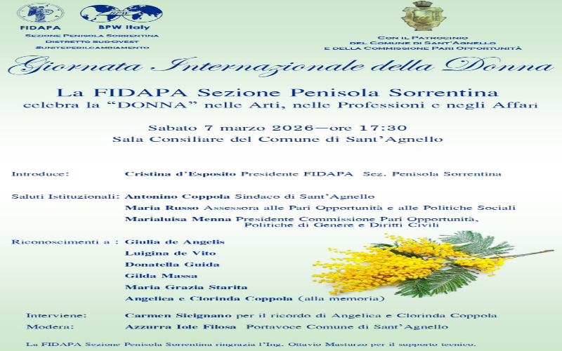 Locandina Giornata internazionale della Donna 2026 FIDAPA