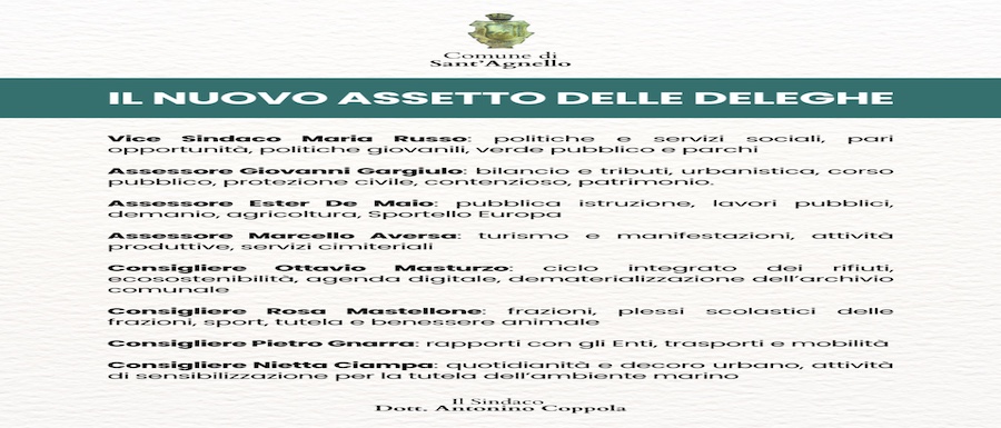 infografica - deleghe Sant'Agnello
