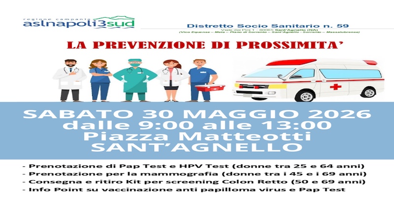 locandina prevenzione prossimità Sant'Agnello 30 maggio 2026