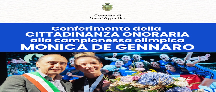 Locandina cittadinanza onoraria Monica De Gennaro - Sant'Agnello (1)