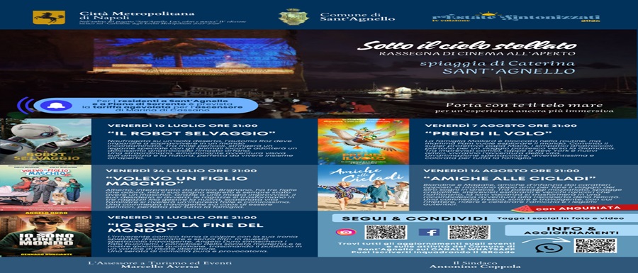 Locandina Cinema all'aperto 2026 Sant'Agnello